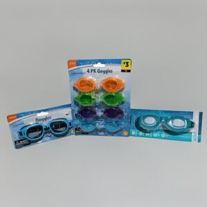 Kids Swim Goggles Bundle 6 Pack Colorful Pool Goggles Summer Swimming Set